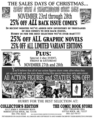 2009 Thanksgiving week sale