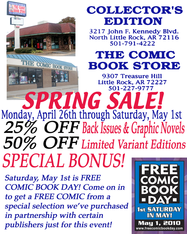 2010 Sale & Free Comic Book Day