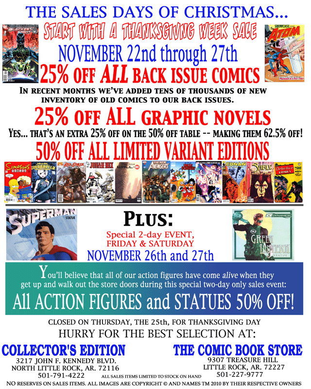 2010 Thansgiving week Sale