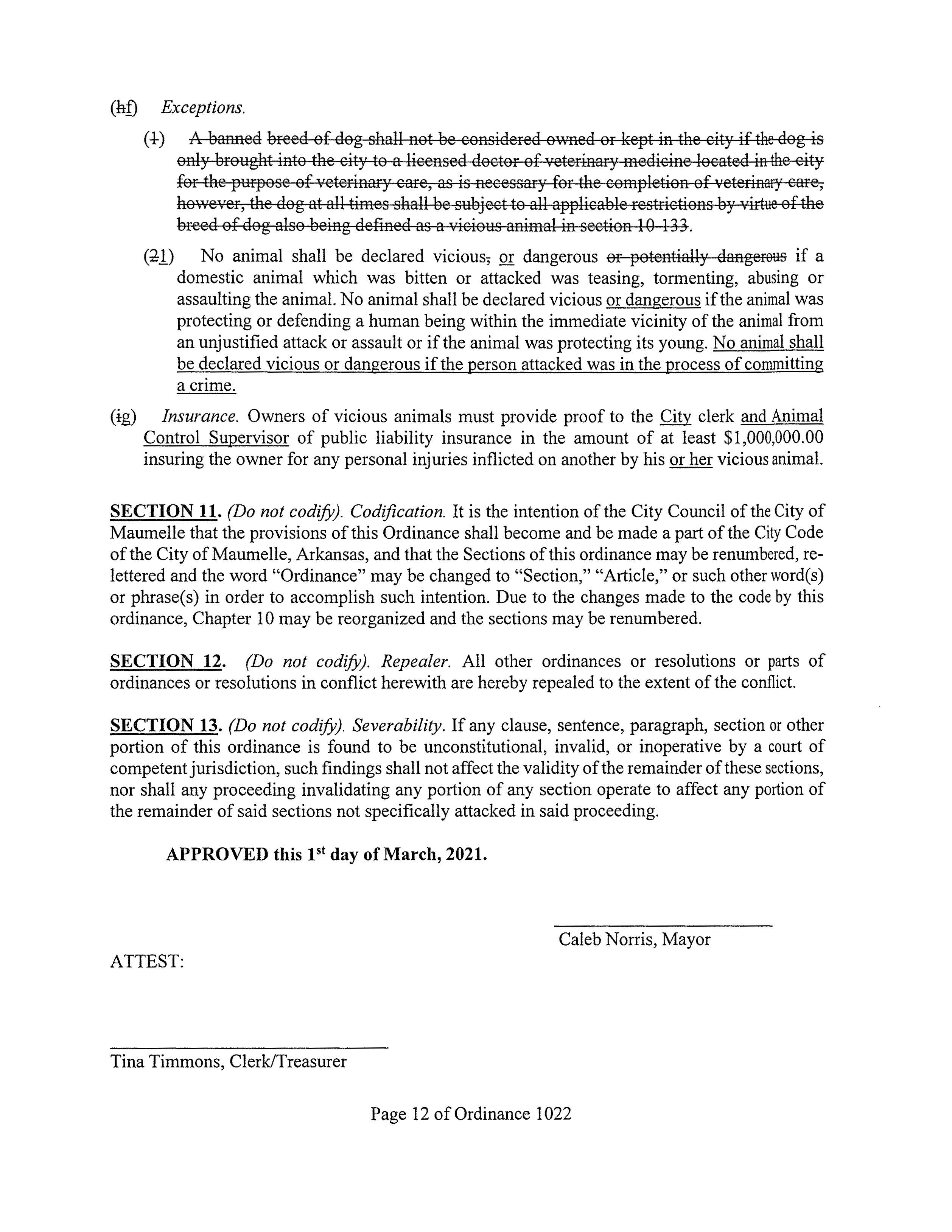 Ordinance 1022