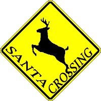 Santa Crossing sign